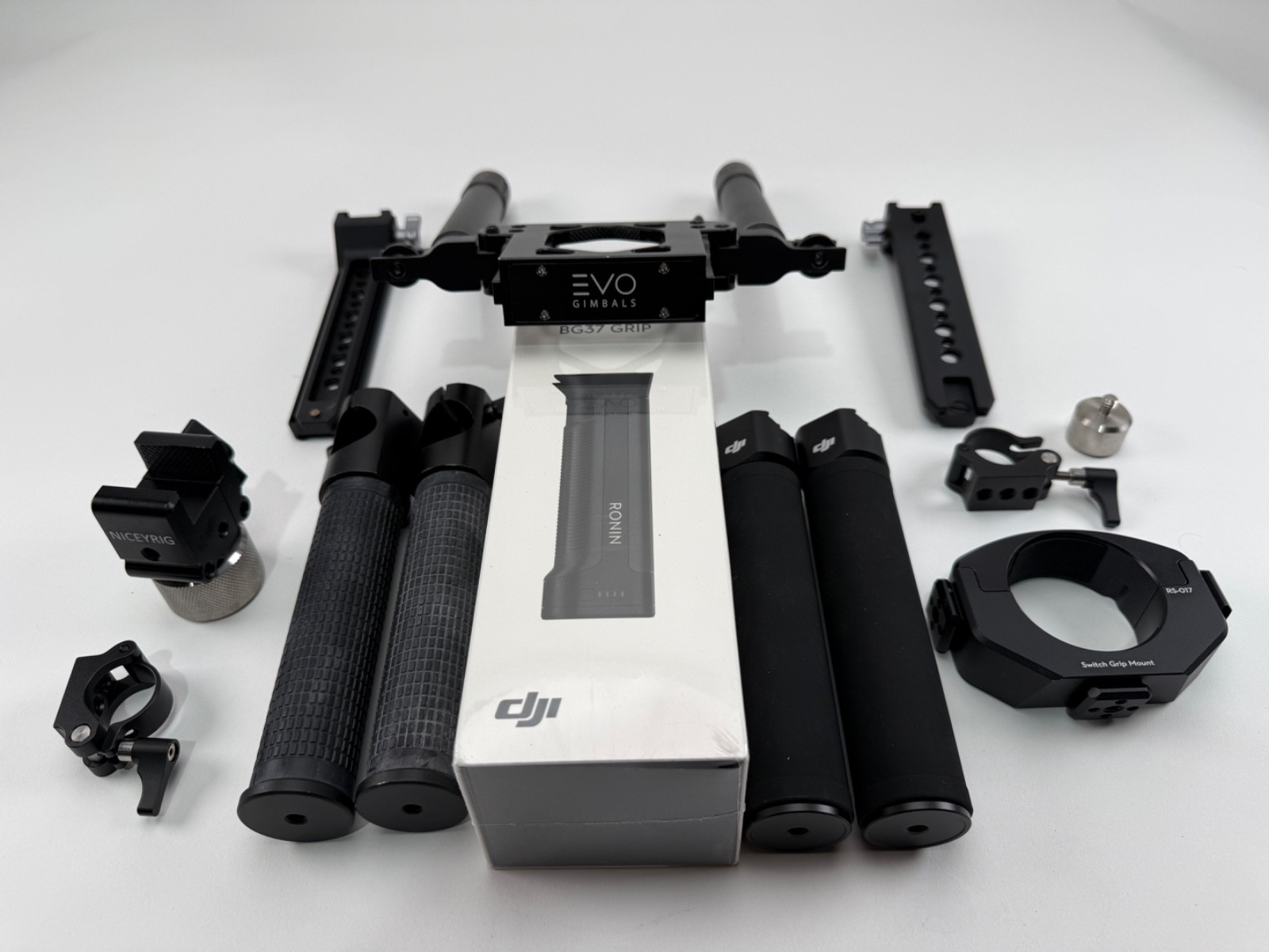 used DJI Ronin-S w/ extra battery grip (new/unopened) & extra accessories - $125