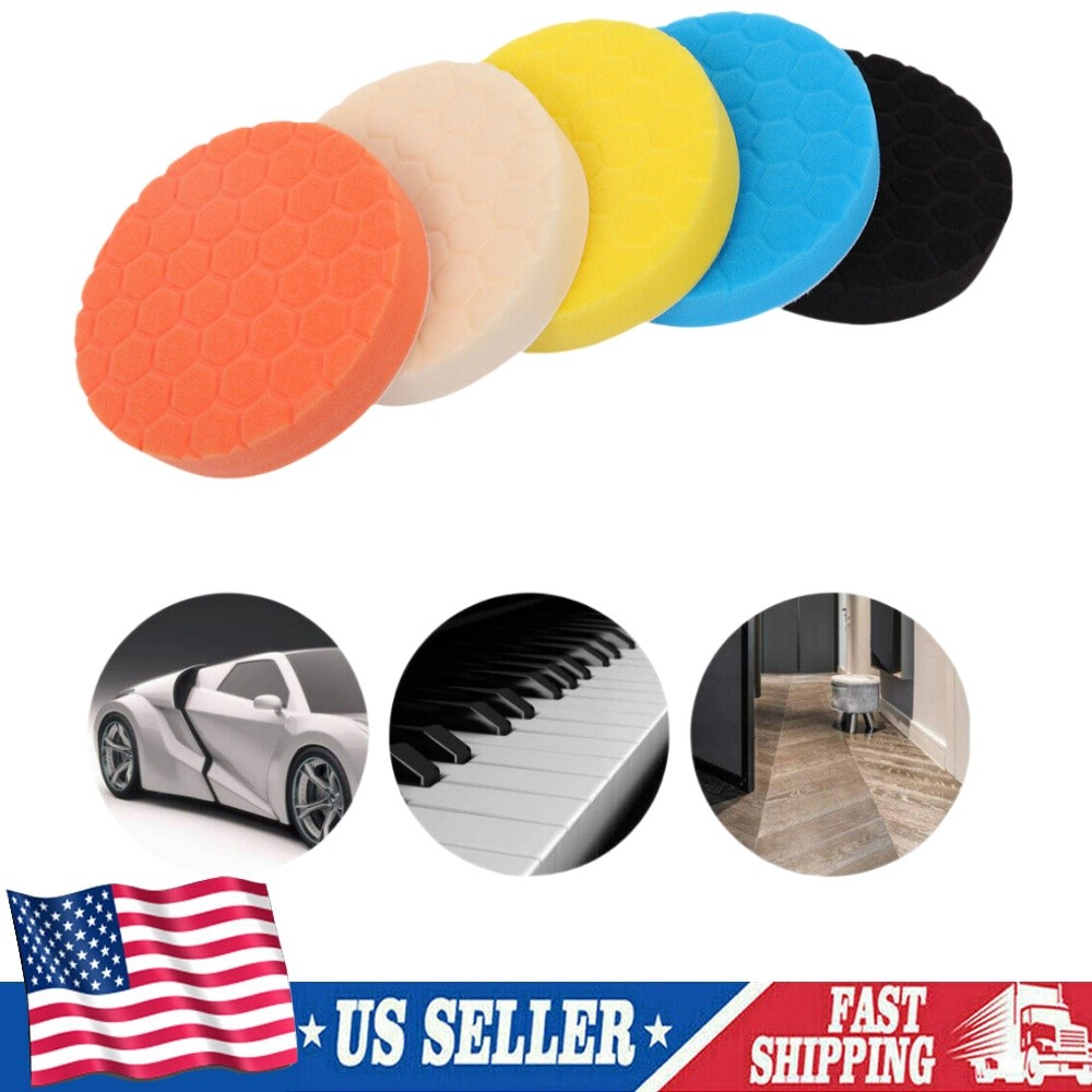 6 Inch Car Buffing Pads Polishing for Drill Sponge Kit Waxing Foam Polisher