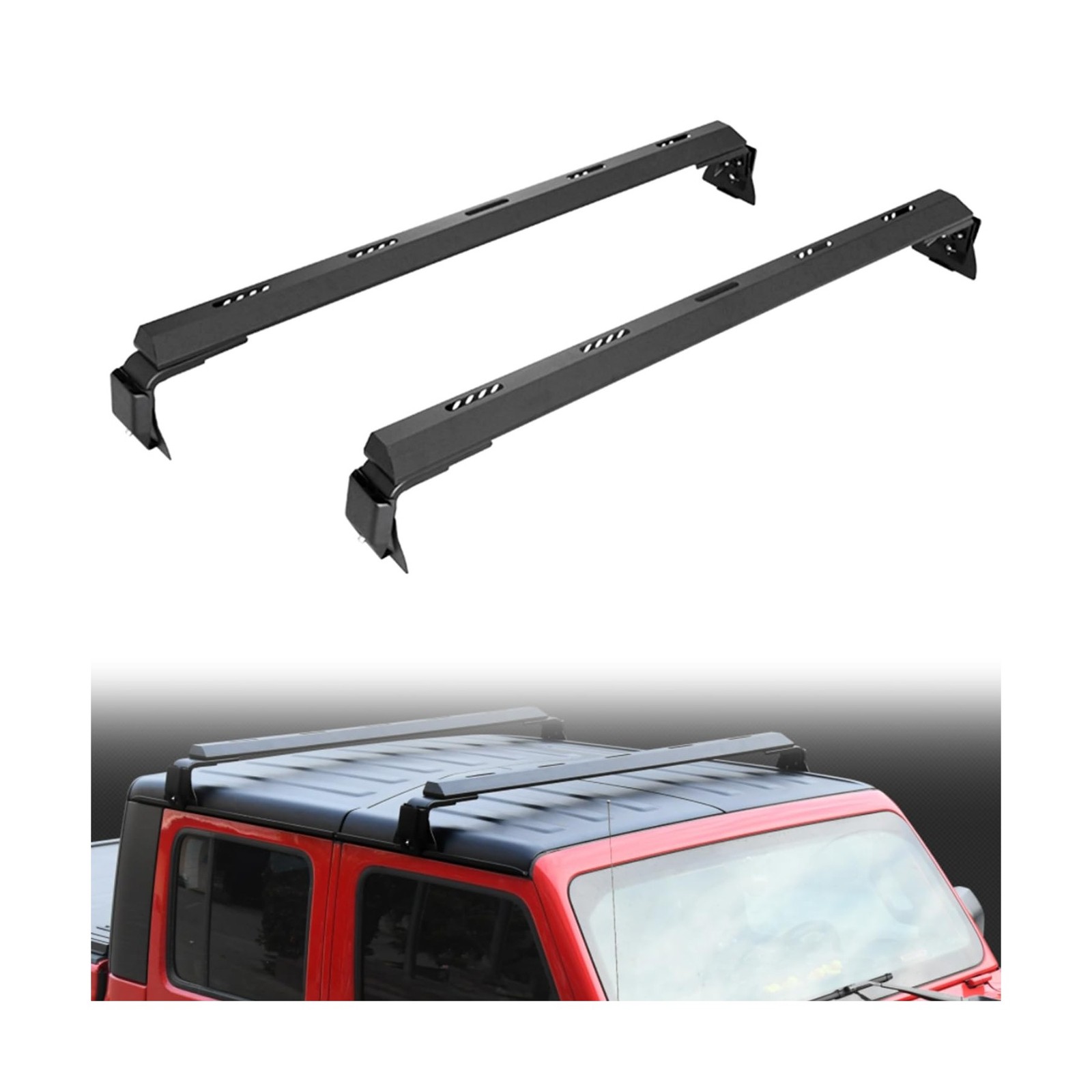 Roof Rack Cross Bars Fit for 2007-2018 Wrangler JK & 2018-2024 Wrangler JL