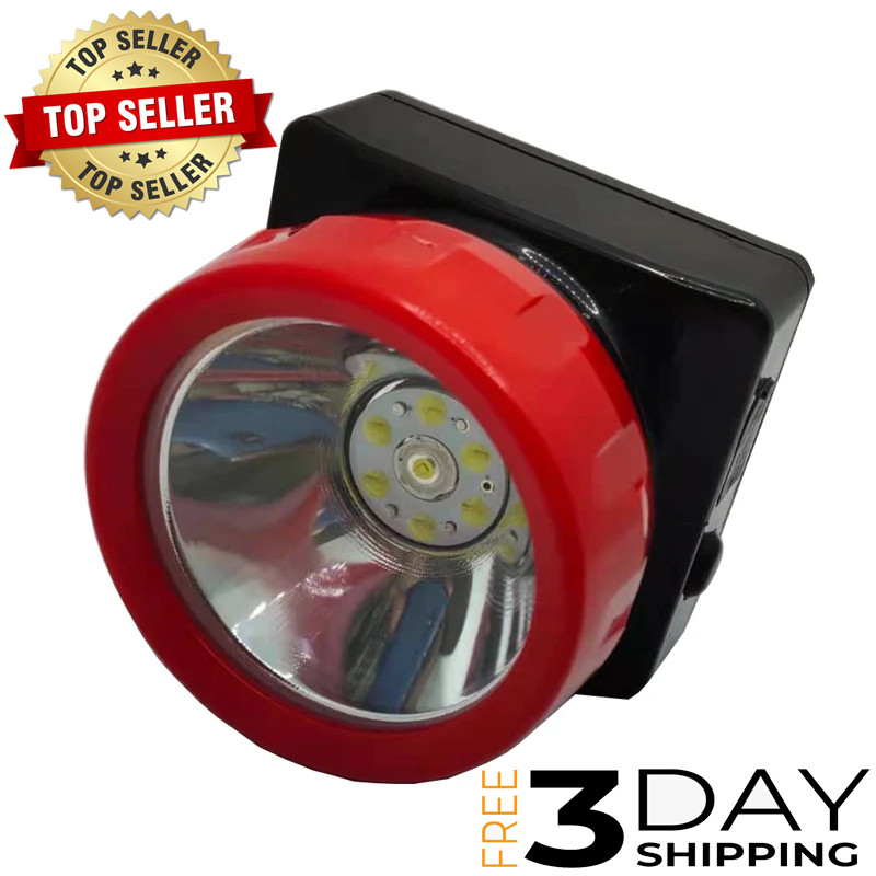 LD-4625 Cordless LED Miner Cap Lamp Miner's Headlamp NEW