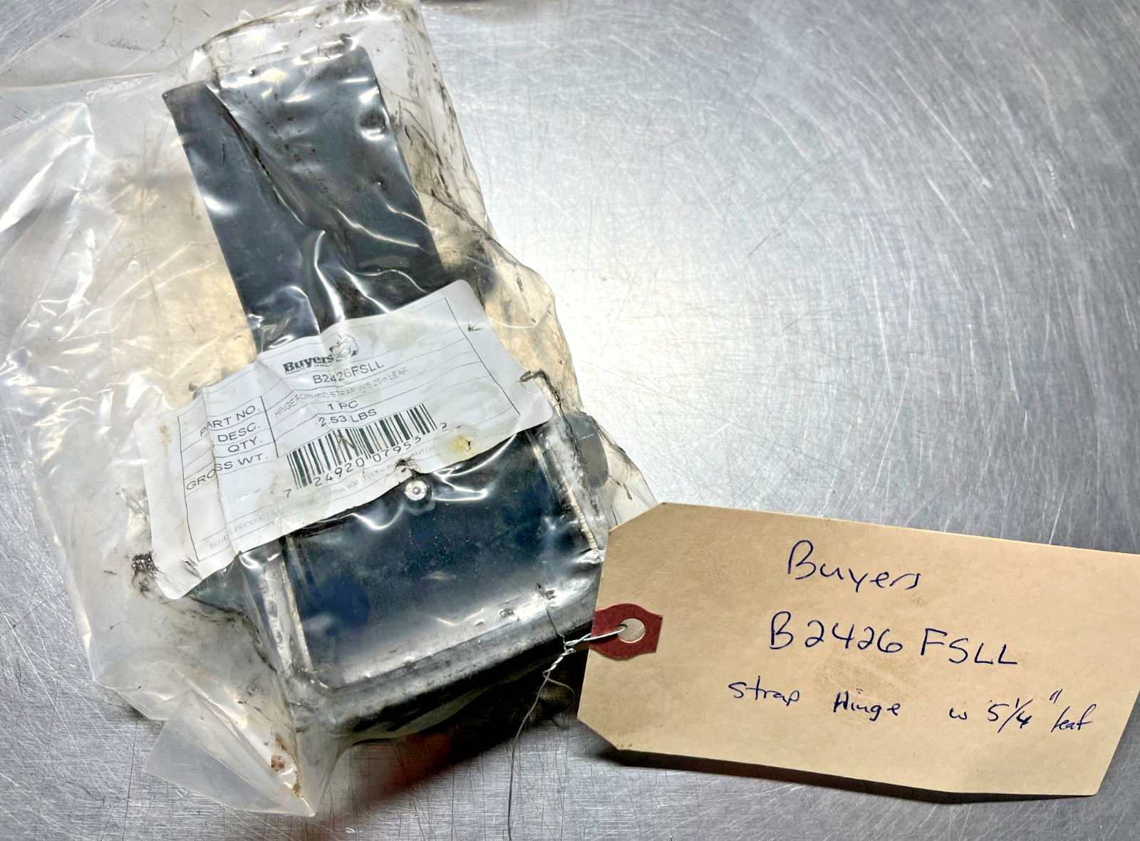 Buyers Products B2426FSLL  Formed Steel HINGE STRAP  w/ Grease Fittings