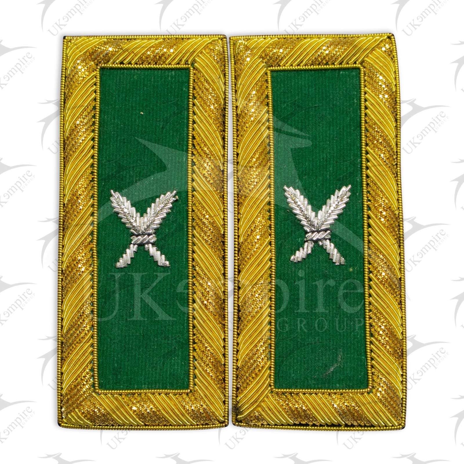 Masonic Knight Templar Secretary Shoulder Boards Gold Bullion – Hand EMB  Small