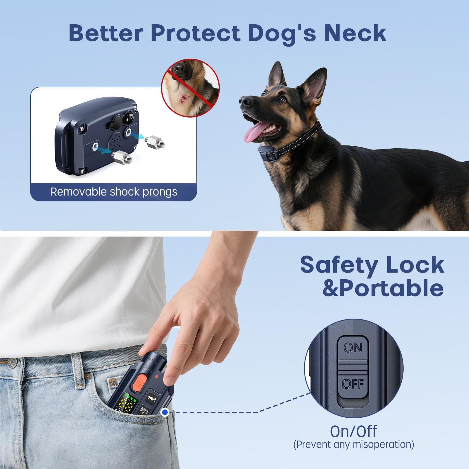 Dog Training Collar with Remote, 4200FT Shock Collar for Dogs, 2-in-1 Remote ...