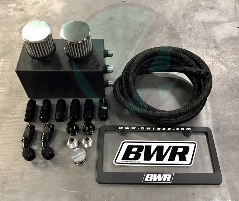 Blackworks Black Series Oil Catch Can Kit Race Breather Box for Honda Acura