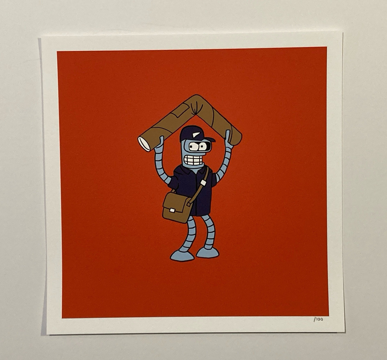 BENDER Raid 71 Poster BNG Tube Series Mini Print Futurama Anime Manga Disney Art