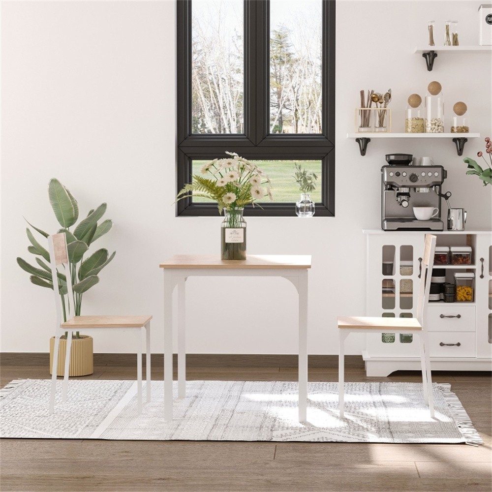 Dining Table and Chair Including A Square Dining Table and 2 Matching Chairs