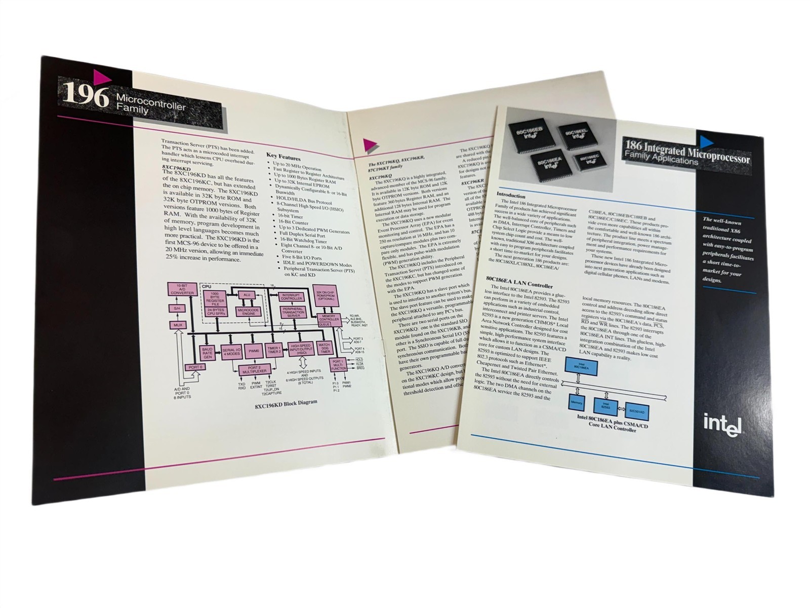 Intel 1994 MCS 96 Product Builder Software Literature Borchure