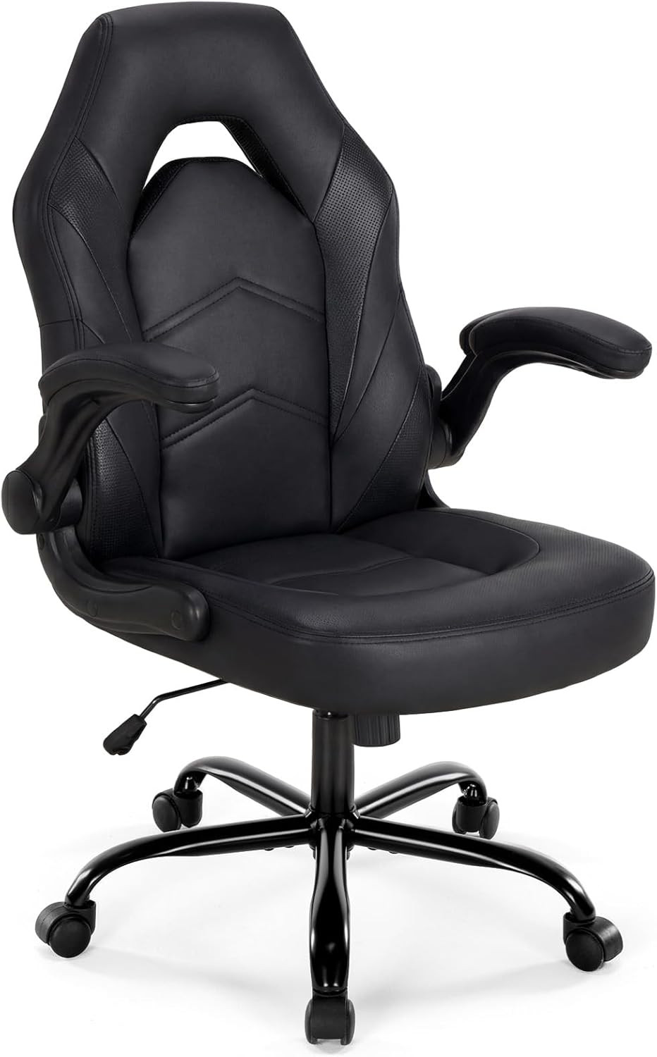 Ergonomic Computer Gaming Chair - Home Office Desk with PU Leather Lumbar Suppor