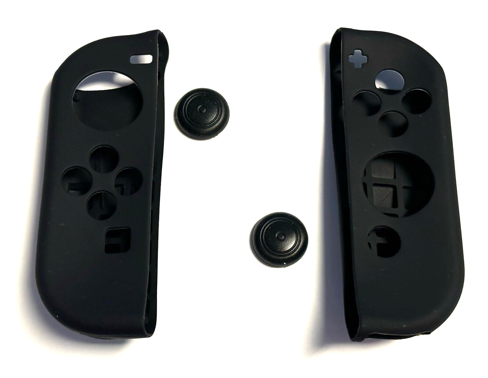 Joycon Case for Nintendo Switch - Silicone Joy Con Case (Red+Blue) and Black Pk