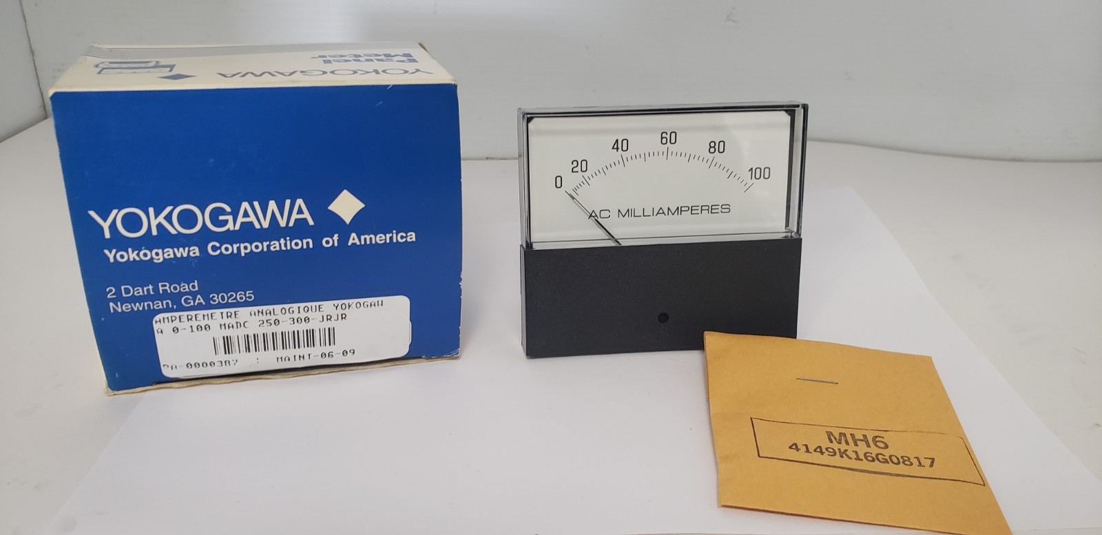 YOKOGAWA 250-300-JRJR 0-100 AC MILLIAMPERES, 1-100MA, 40/70H, NIB