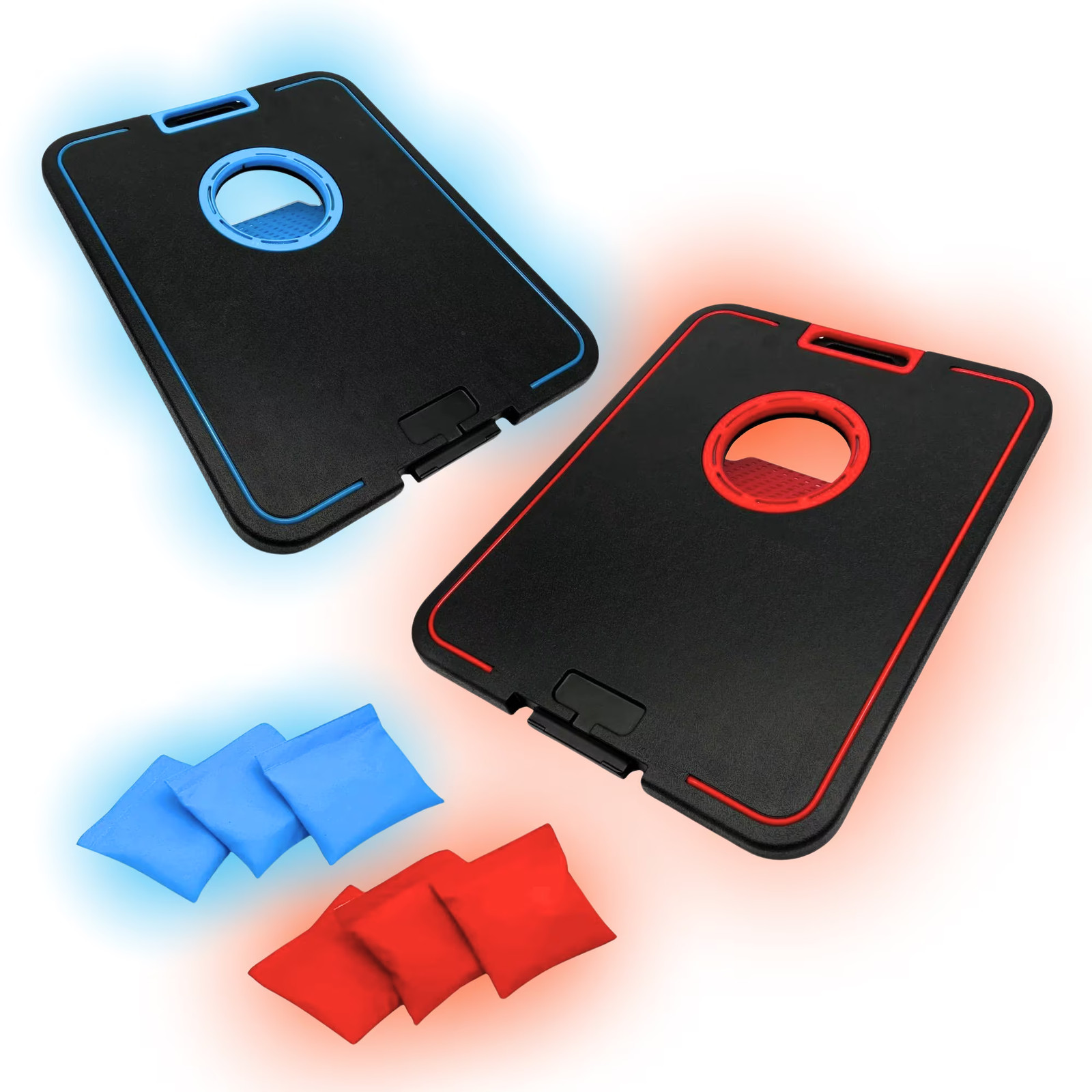 LED Cornhole Board Set by MinnARK Light Up Bean Bag Toss w/ 6 Bags