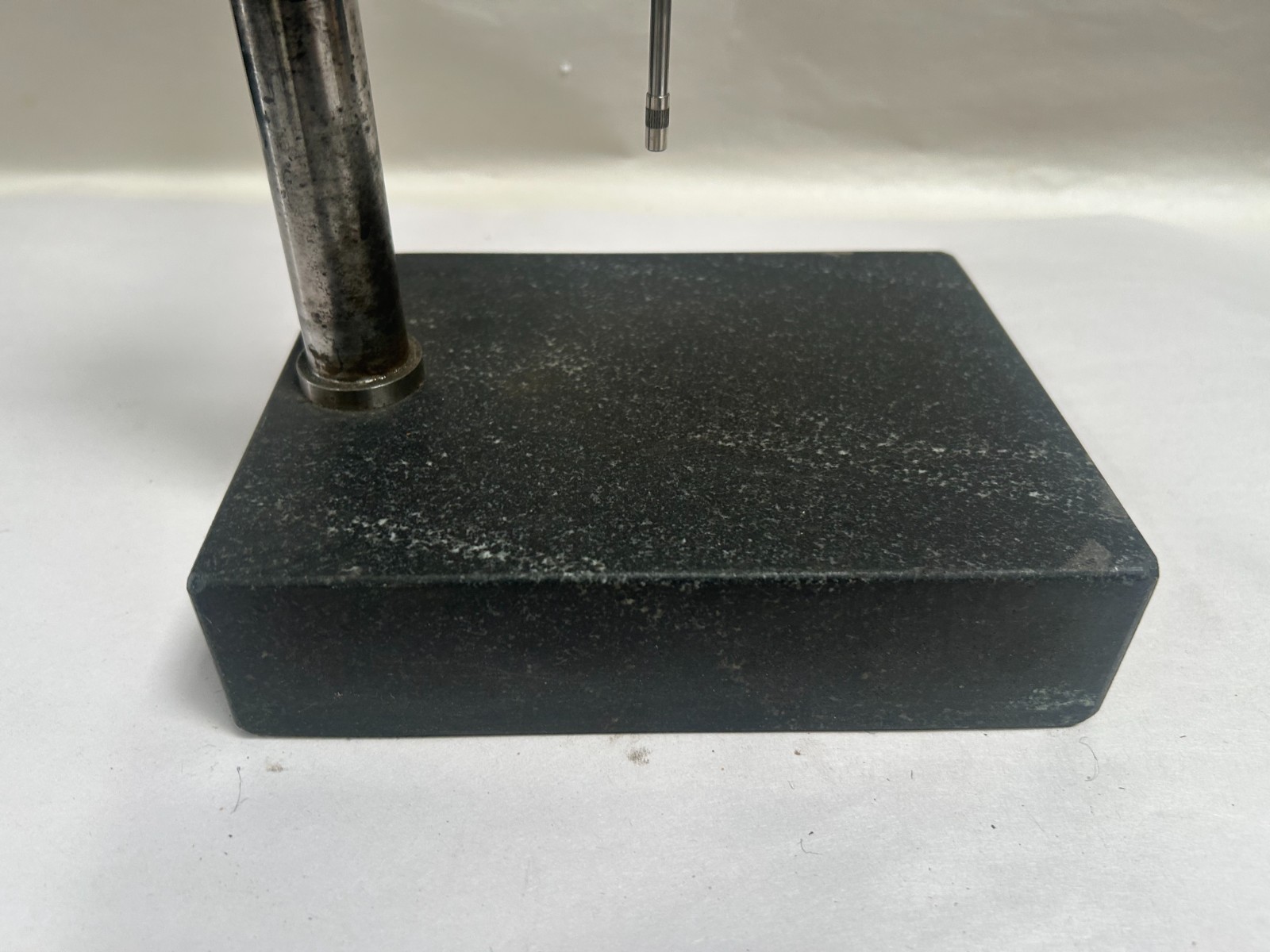 Vintage Teclock Dial Indicator w/ Heavy Granite Indicator Stand Base (D)
