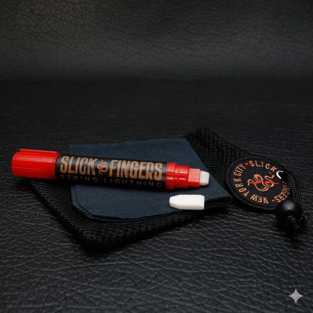 STRING LIGHTNING Guitar String Conditioner Lubricant & Cleaner 3 Pc Set