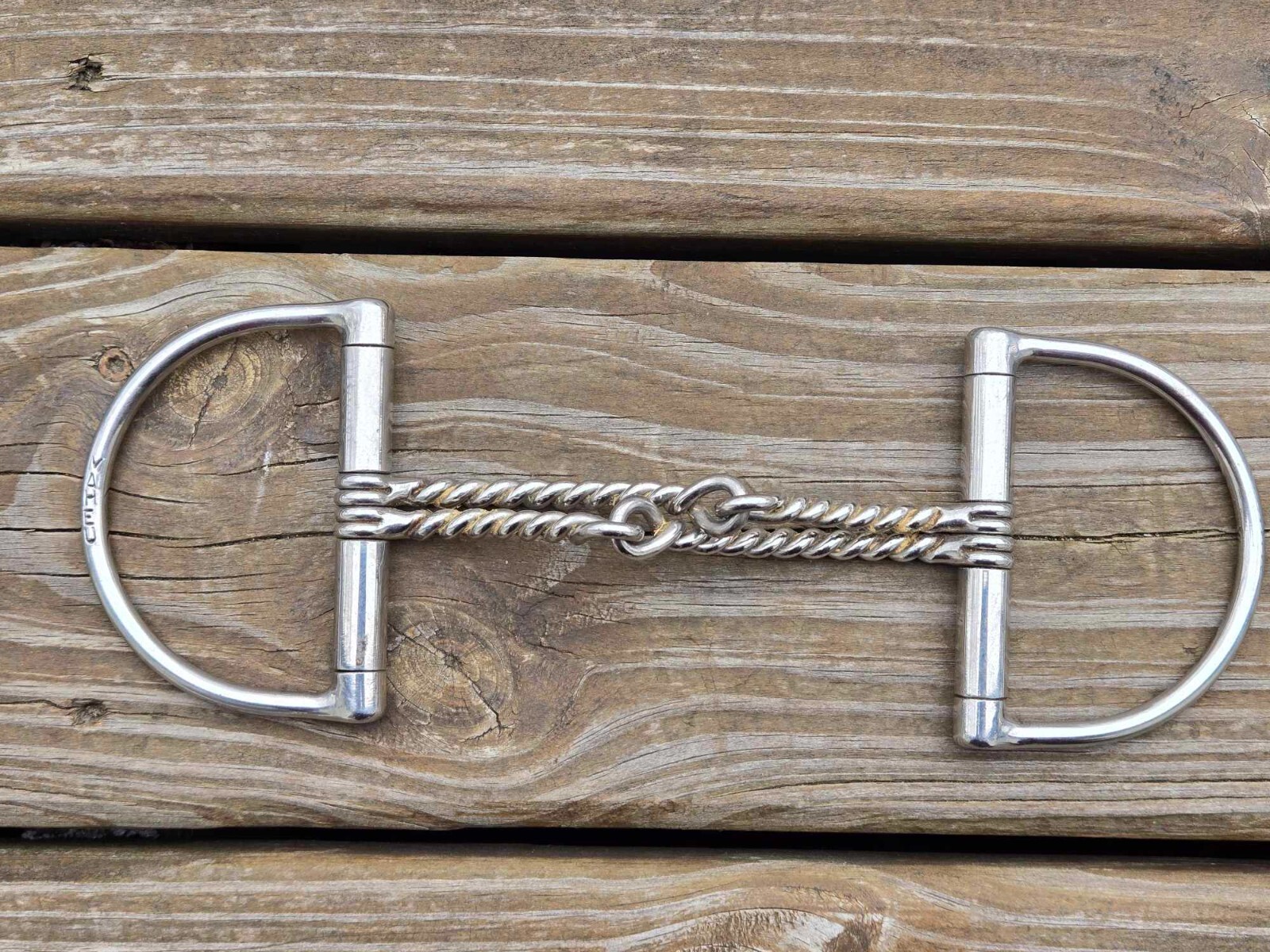 MAHEU Double Twisted Wire English Hunter Dee D Ring Snaffle Bit - 5.5" 5-1/2"