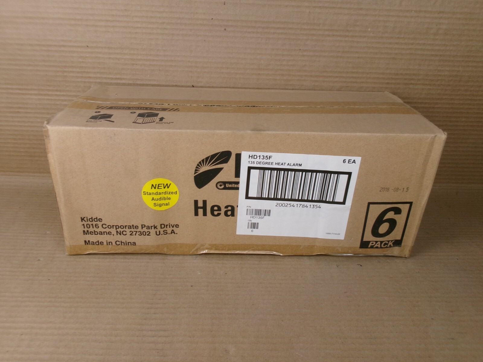 NEW LOT OF 6 KIDDE HD135F AC WIRE-IN HEAT ALARM FIRE ALARM 120V - NO RETURNS