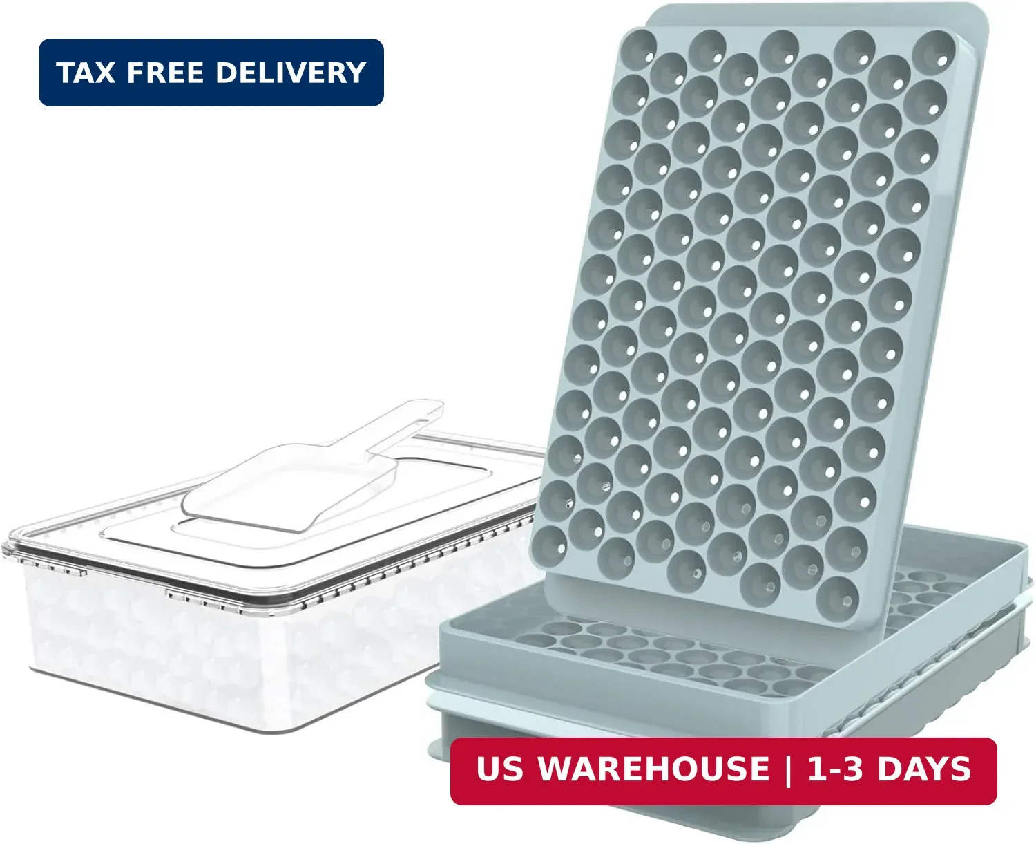 Mini Ice Cube Trays, 0.55" Tiny Pebble Ice for Iced Coffee & Cocktails
