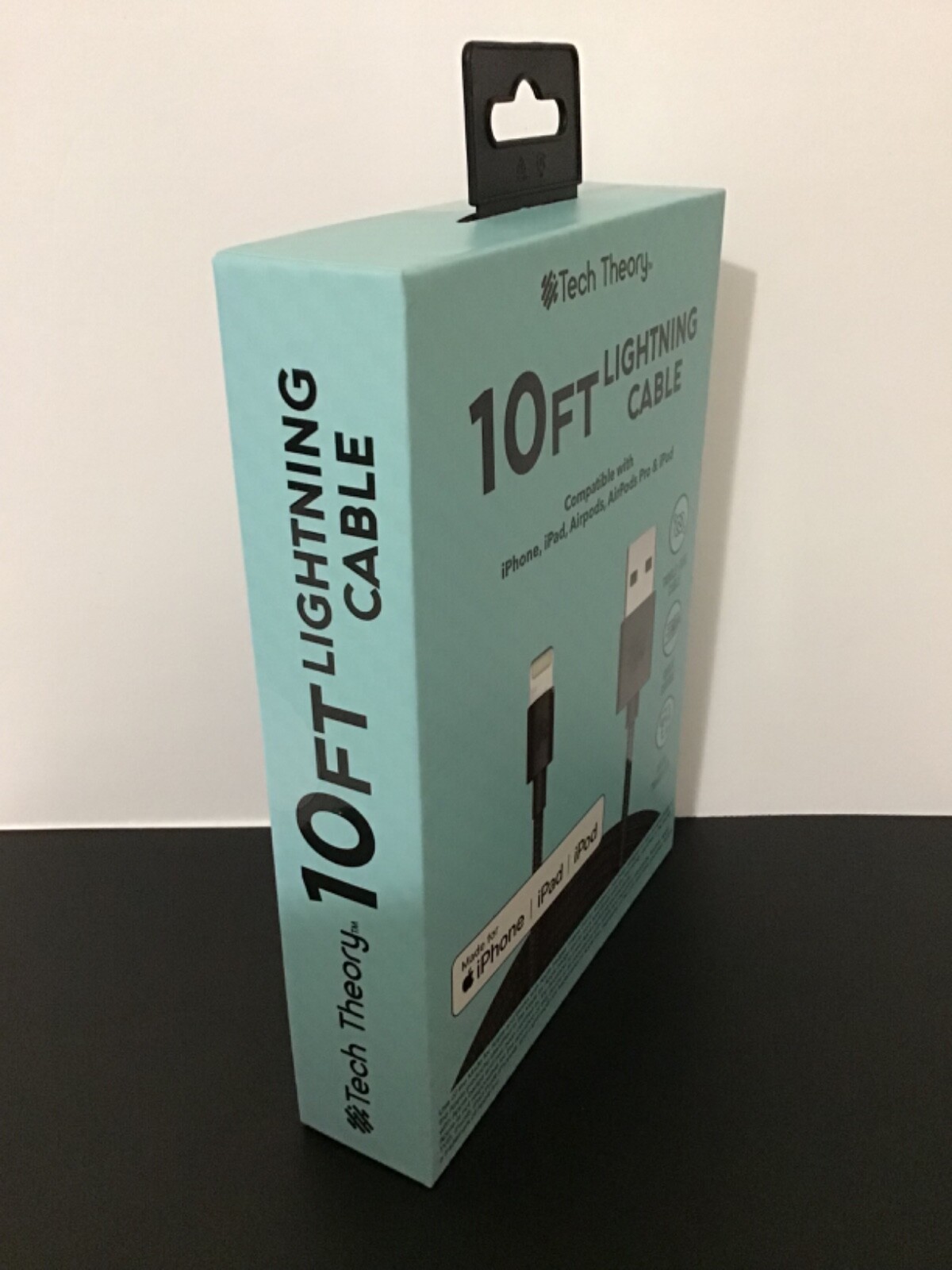 NEW Tech Theory 10ft Cable Compatible with iPhone, iPad, iPod-Charge/Transfer