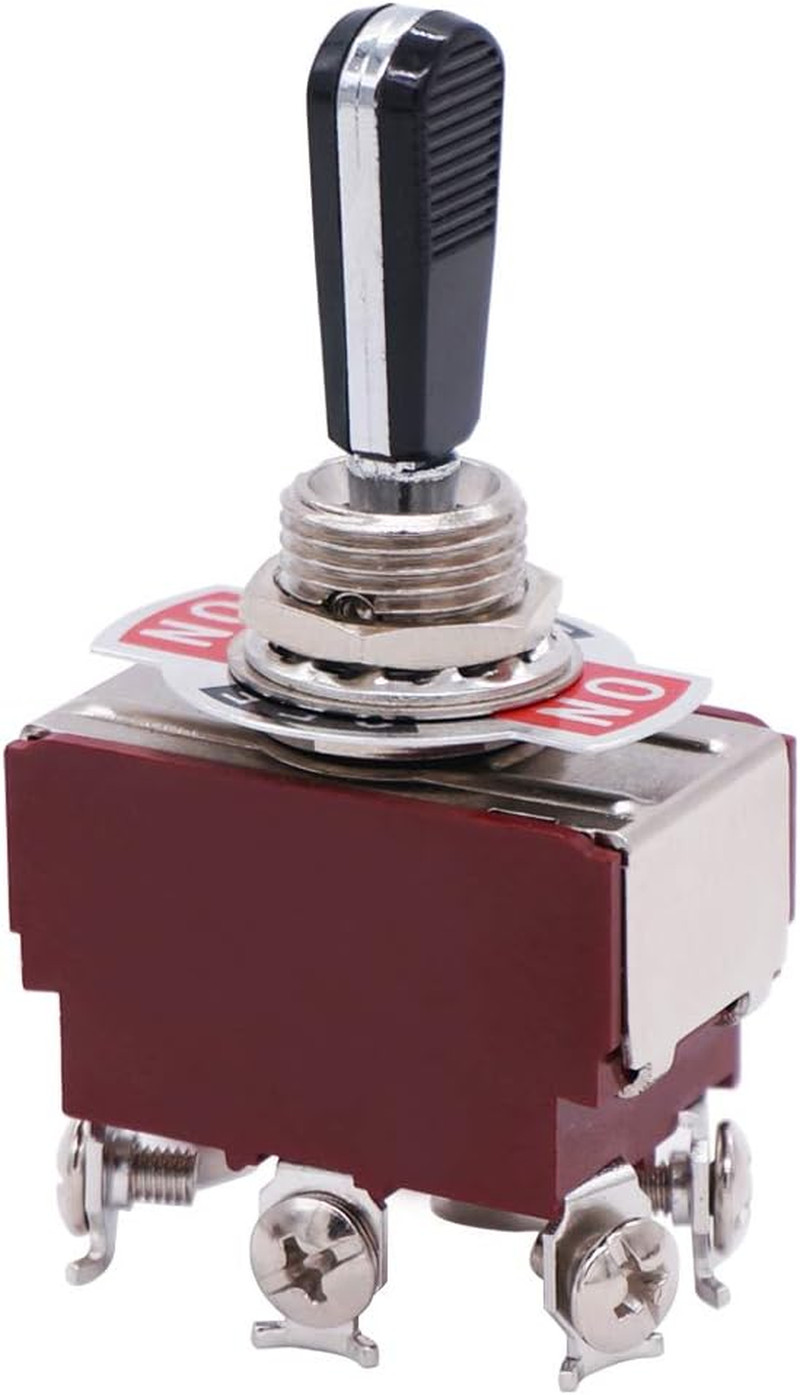 Heavy Duty Rocker Toggle Switch 16A 250V DPDT 3 Position 6 Pin On/Off/On Black