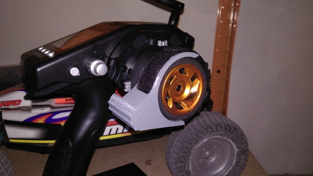 3D Printed RadioLink RC4GS Thumb Steer Attachment