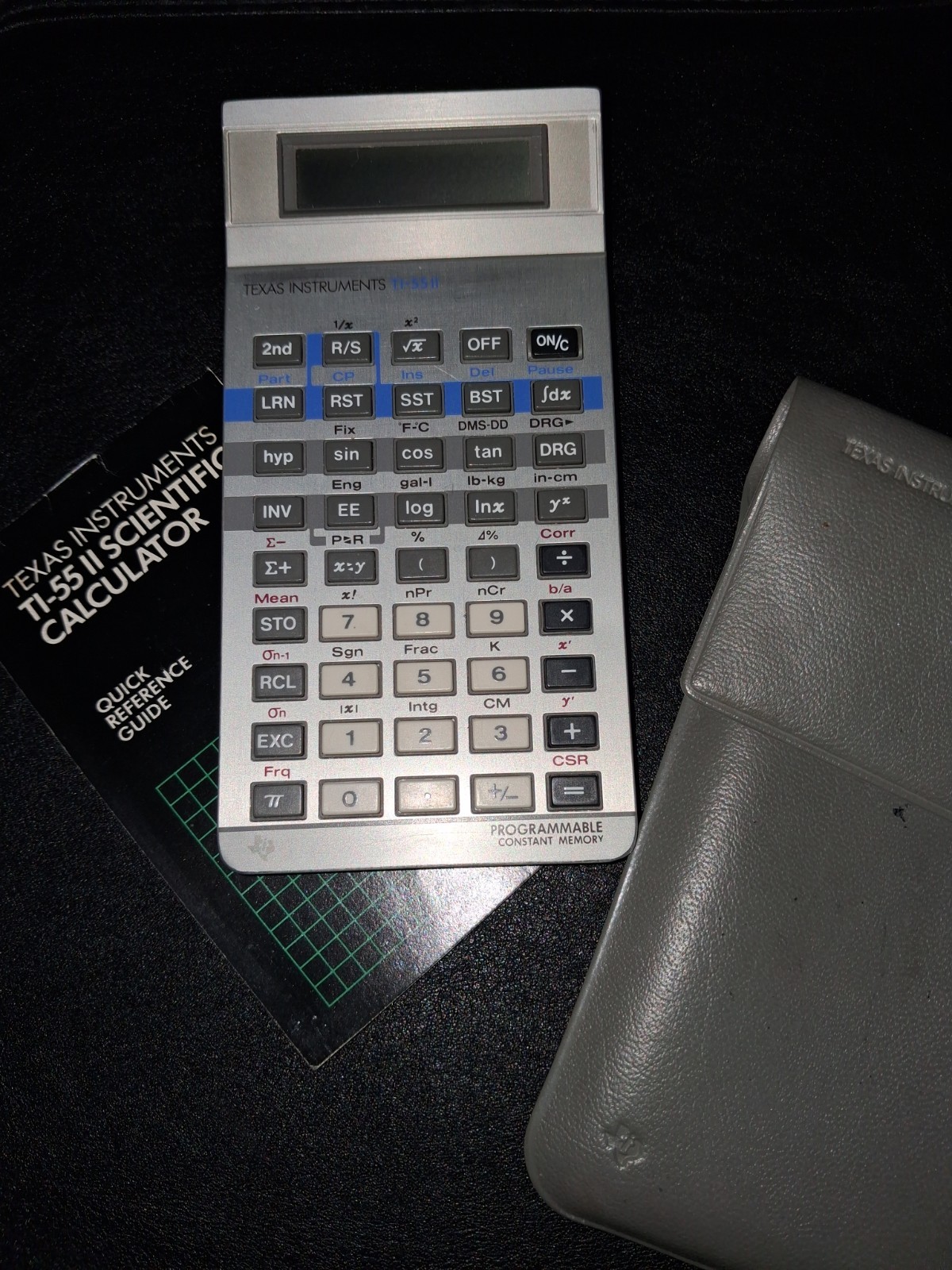 Texas Instruments TI-55 II Programmable Calculator – Works With Case And Manual