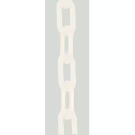 Zoro Select 30001-100 Plastic Chain, White, 100 Ft Length, Gloss, 30001-100