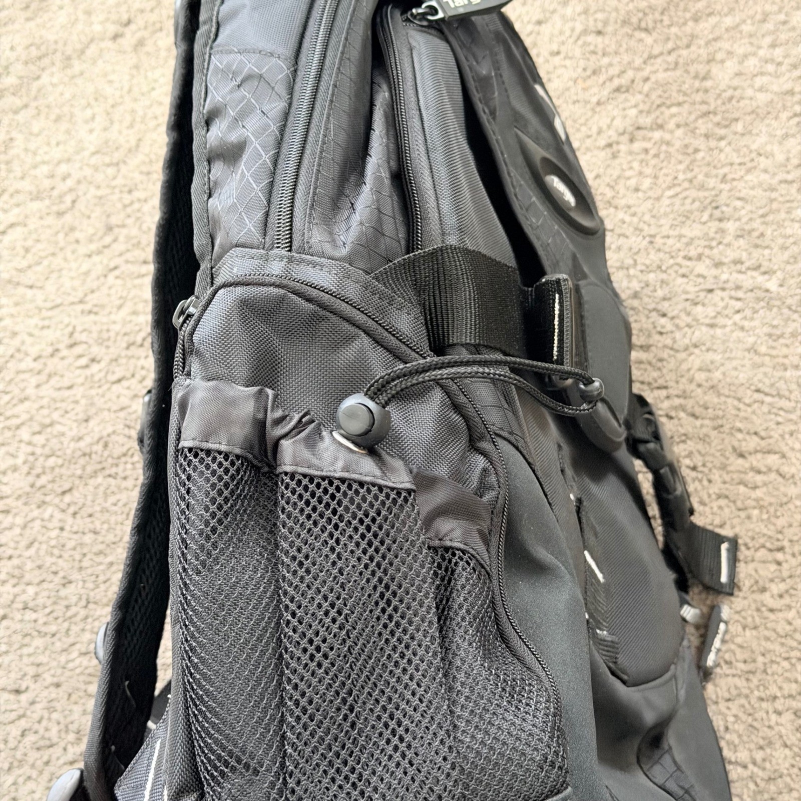 Targus Black Laptop Backpack Padded Travel Bag Multi Compartment Work School