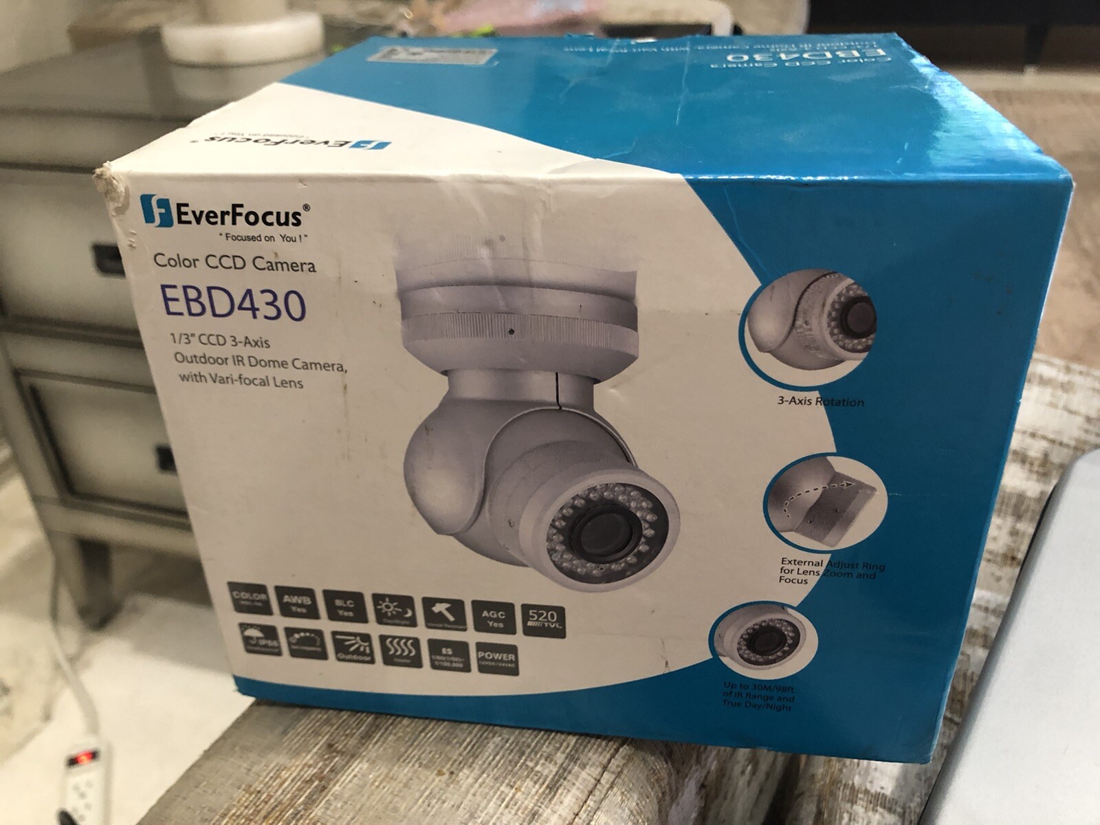 Everfocus EBD430 Outdoor IR Dome Camera with Vari-focal Lens - New in Box