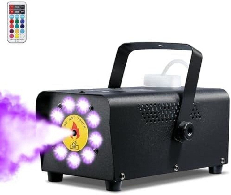 Maquina De Humo Niebla Con Luces LED RGB Para Dj Fiestas Colores Discoteca Casa