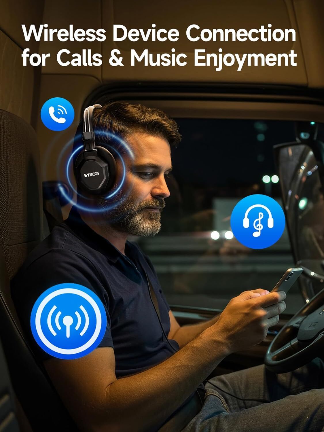 SYNCO XTALK XMAX2 Dual Ear Wireless Intercom Headset Communication System