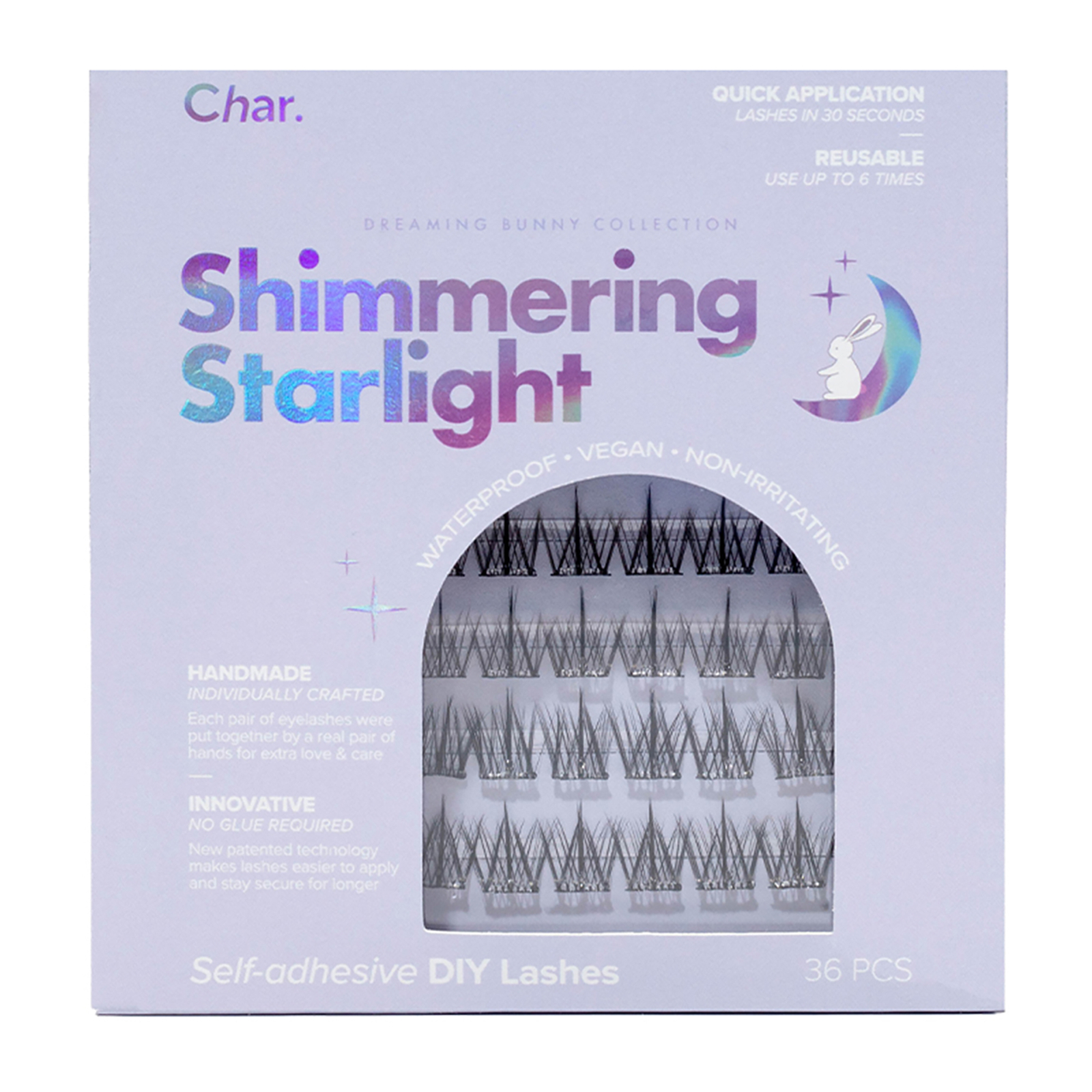 Eye Lashes - Shimmering Starlight by Char Cosmetics for Women - 36 Pc Eyelashes