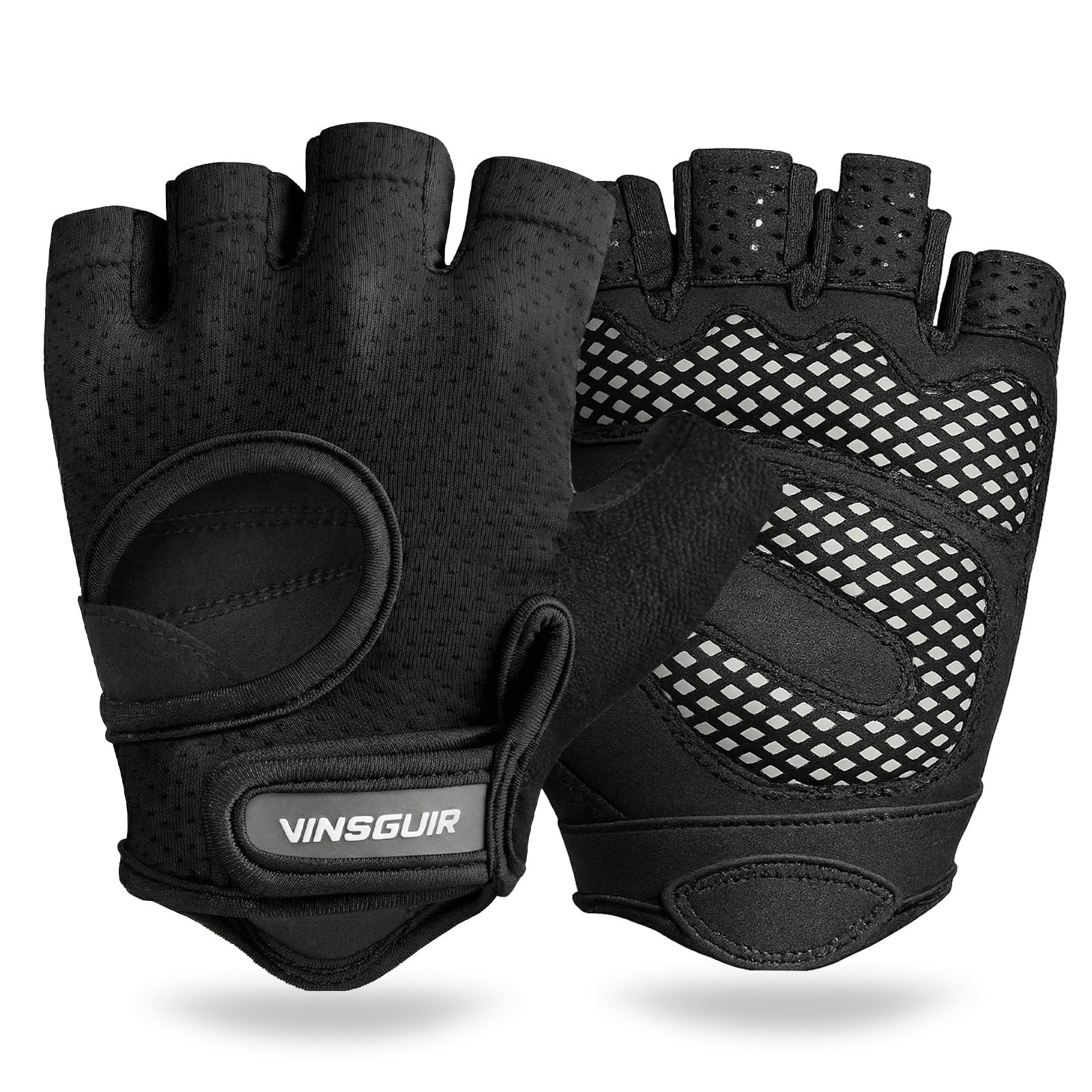 VINSGUIR Workout Gloves for Men and Women, Full Palm Protection & Breathable ...