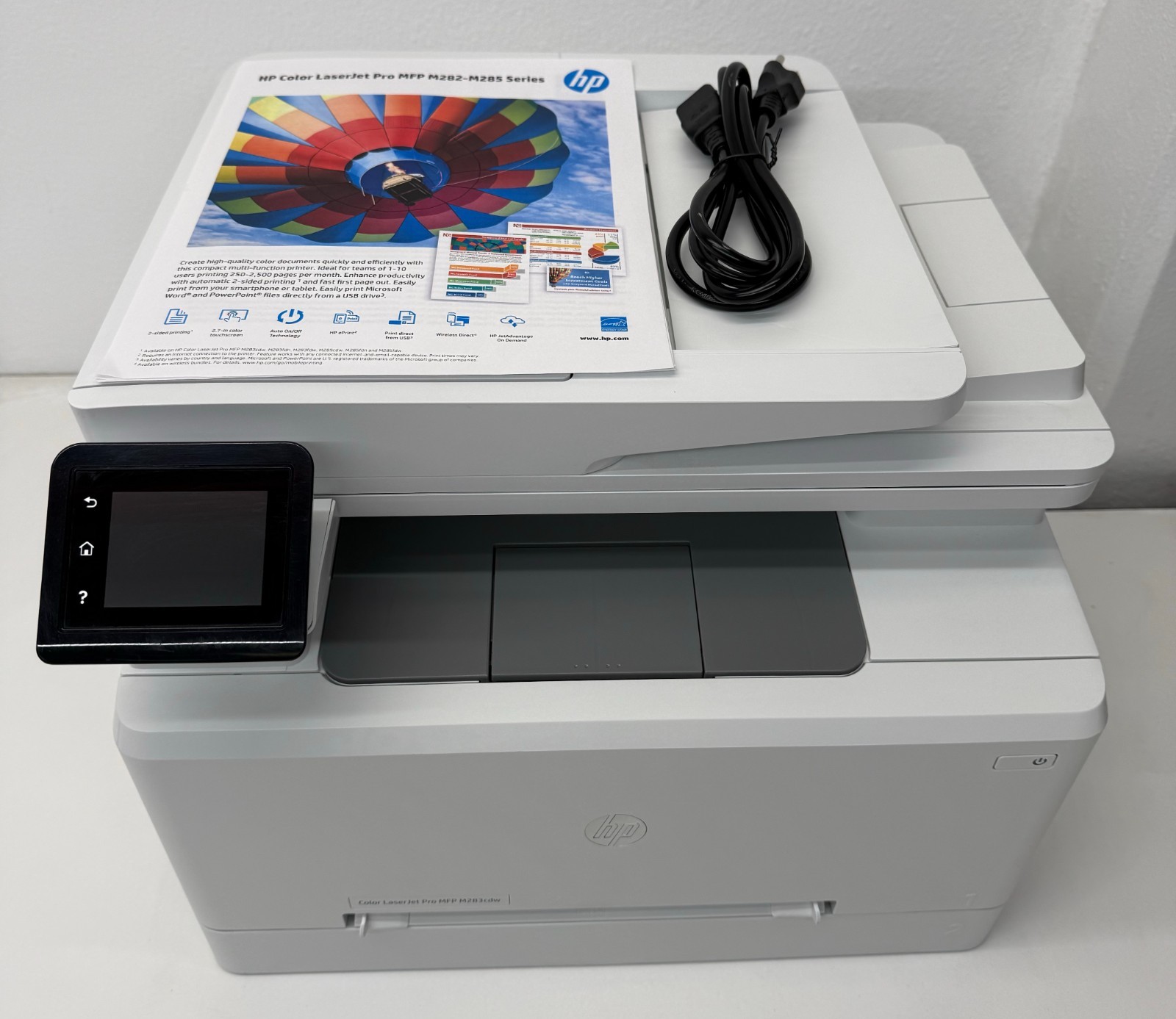 HP LaserJet Pro M283cdw AIO WiFi Laser Printer / LOW PAGE COUNT 1k ~5K/ NO TONER