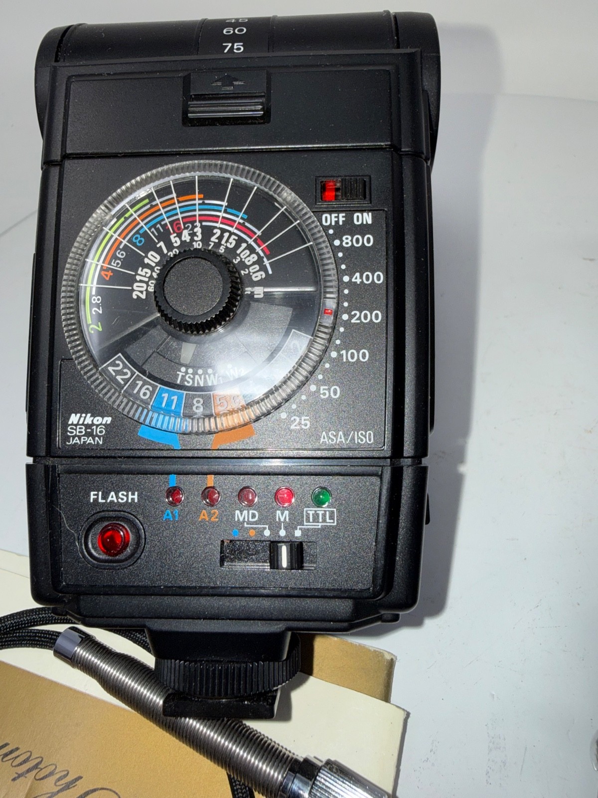 Nikon Speedlight SB-16 - Camera Flash for Nikon with Nikon AS-8 Mount  TESTED!