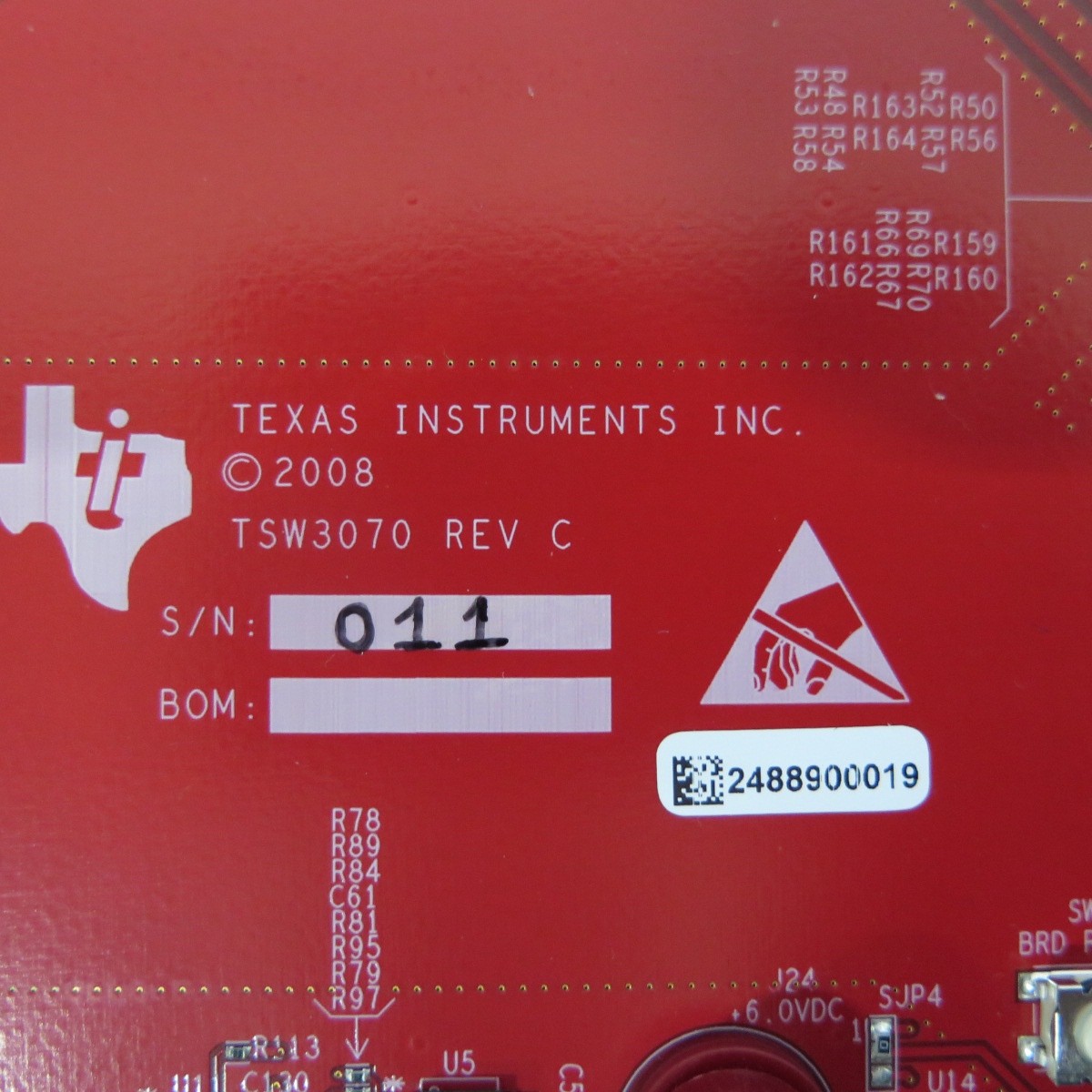 R201460 Texas Instruments TSW3070 Rev c Waveform Board