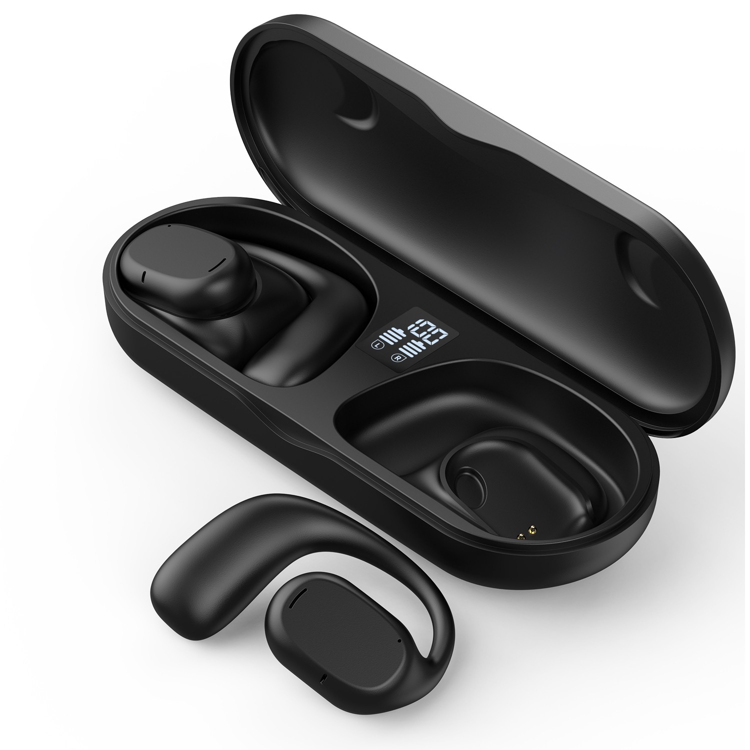 Wireless Open Ear Bluetooth Earbuds 5.4 - Sport Over Earphones with Microphone