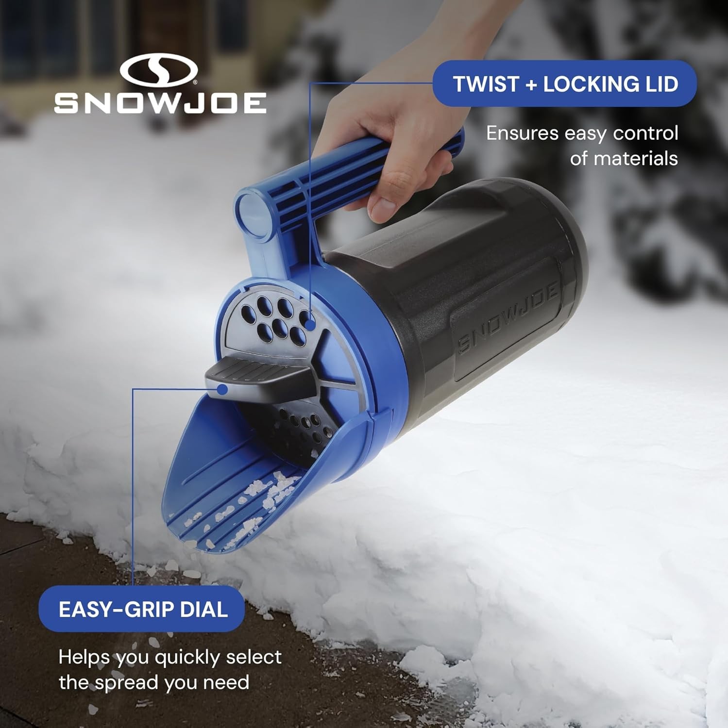 Lightweight Multi-Purpose Spreader with Adjustable Dial for Precision Use
