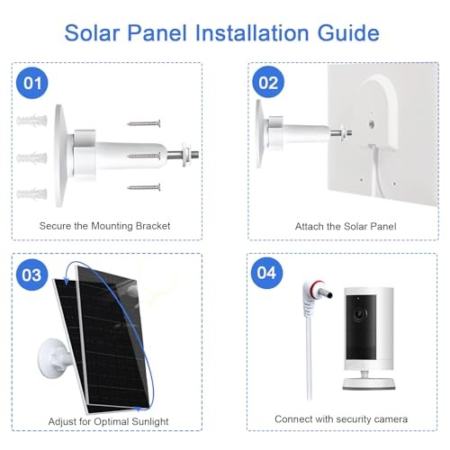 Solar Panel for Ring Camera, Compatible with Ring Stick Up Cam (2nd/3rd Gen) &