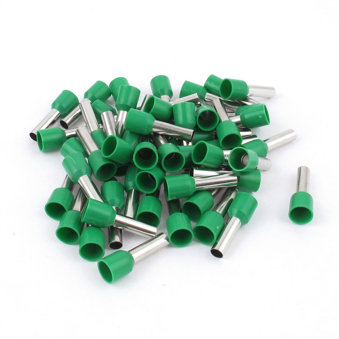 50 Pcs Wire Crimp Connector Terminal Pre Insulated Ferrule Green E6012 10AWG