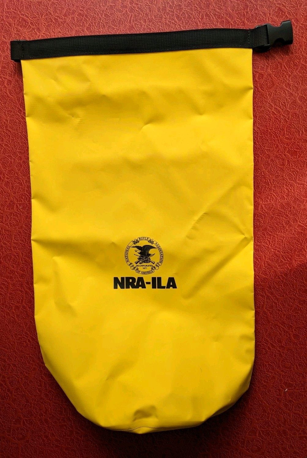 NRA-ILA Waterproof Drybag Bag Yellow Dry Sack Roll Top Camping Fishing Boating