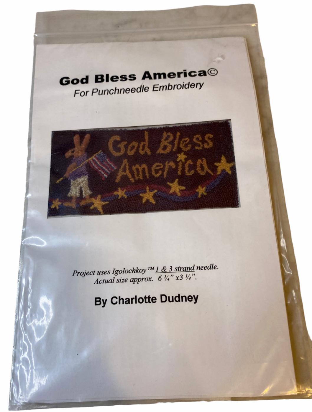 GOD BLESS AMERICA Punchneedle Embroidery with Charlotte Dudney - Punch Needle