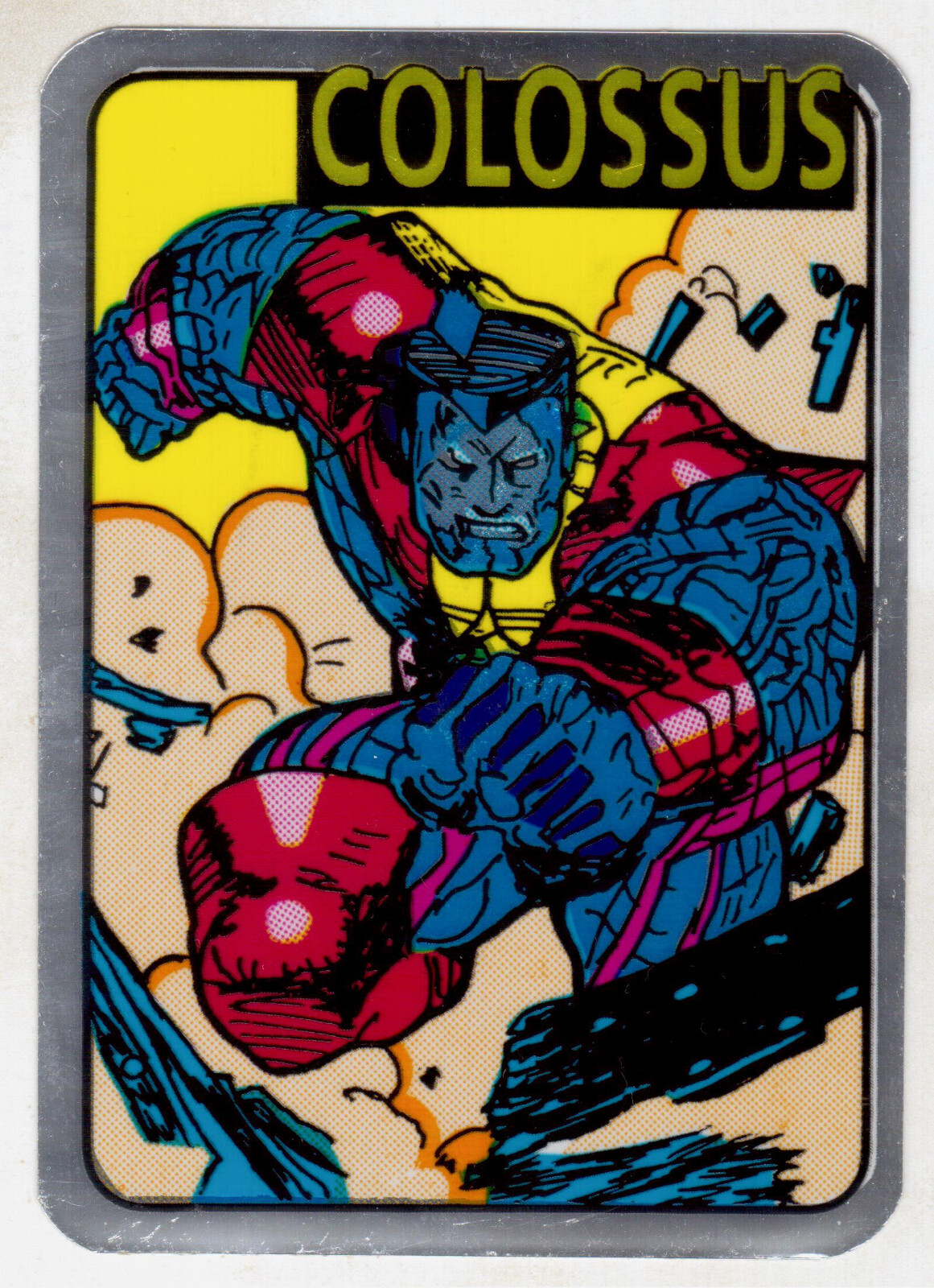 1990'S MARVEL COLOSSUS VENDING MACHINE FOIL STICKER RARE!