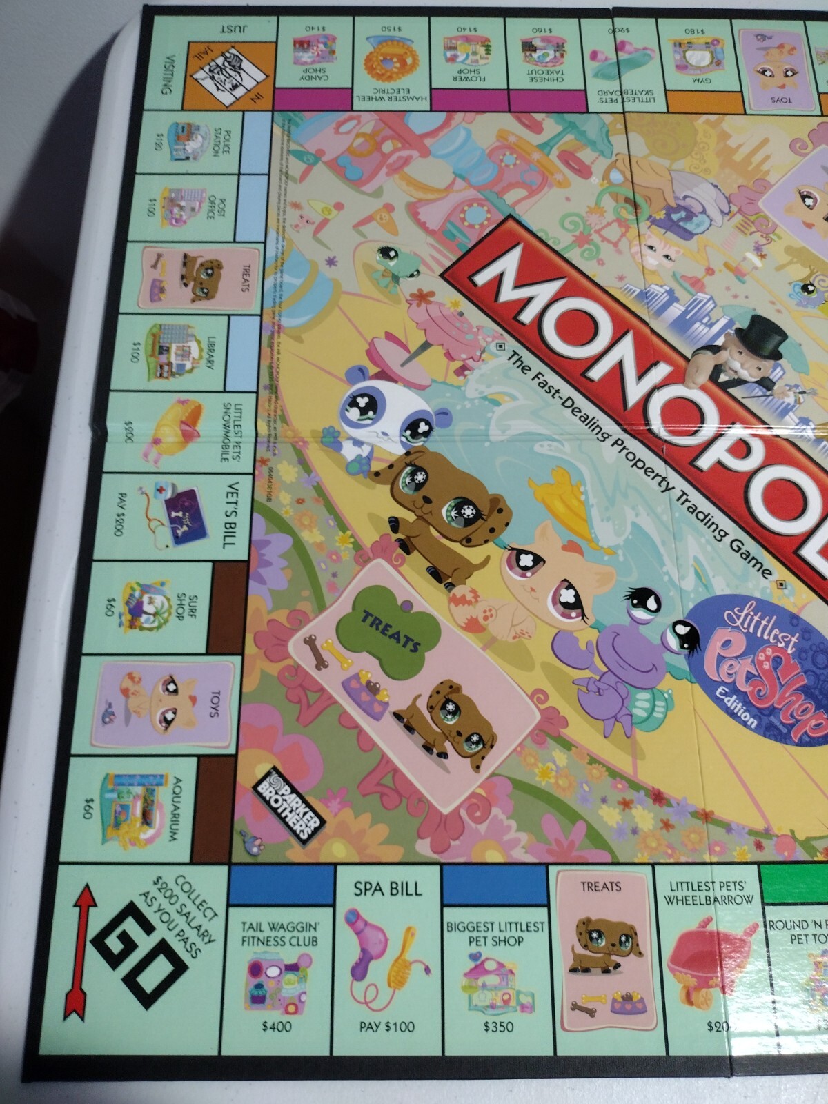 Littlest Pet Shop Monopoly Replacement Piece- GAME BOARD ONLY