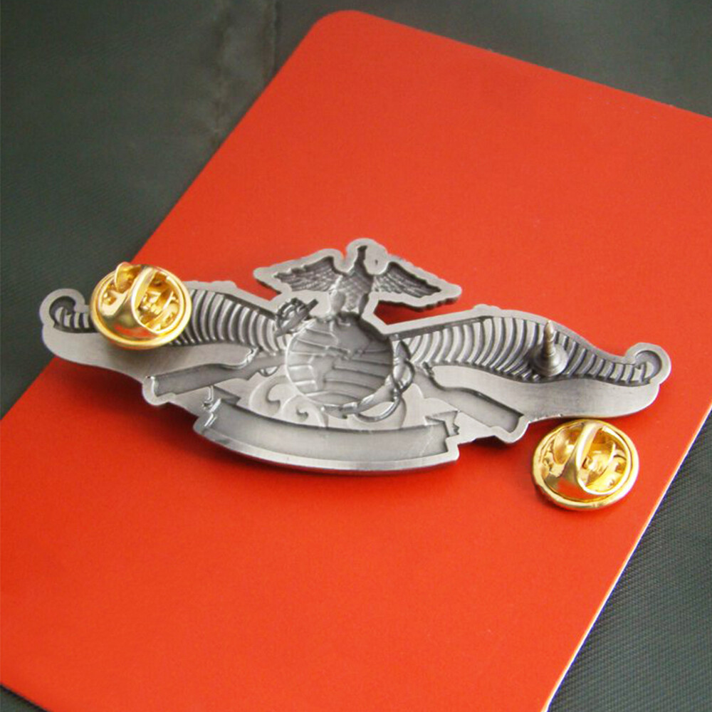 US NAVY FLEET MARINE FORCE EAGLE EARTH WINGS METAL BADGE INSIGNIA PIN-chho981