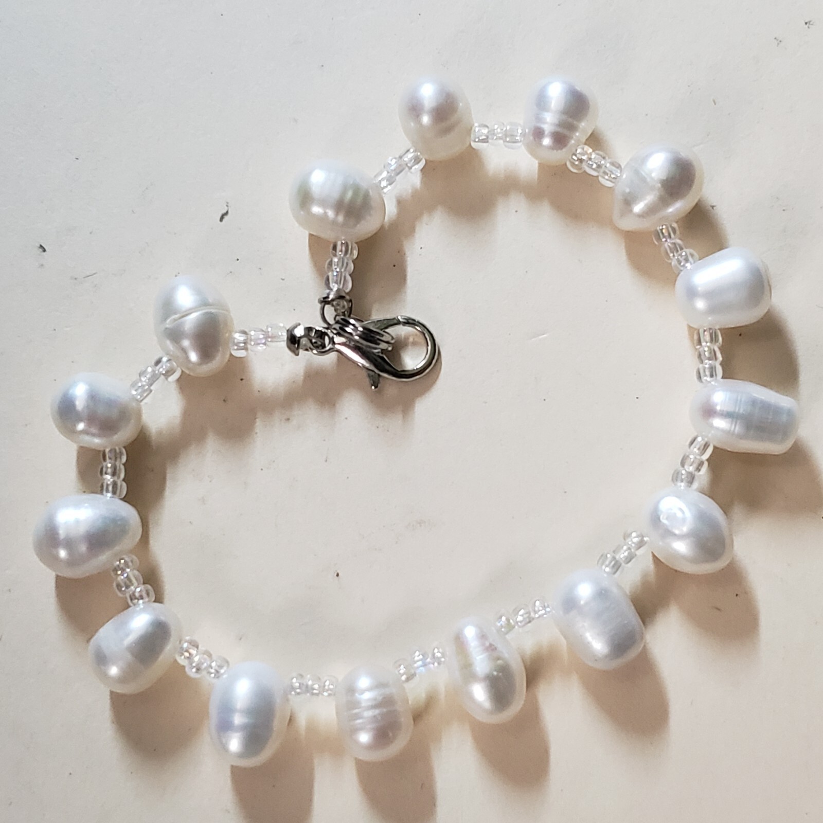 GENUINE * PEARL * BRACELET,  7 Inches , 8 mm -Handmade in USA