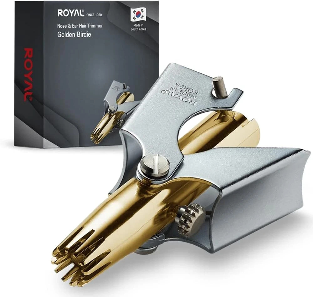 [MADE in KOREA]  Gold Nose Hair Trimmer for Men, Golden Birdie, Allergy-Free, Ma