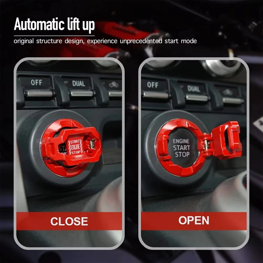 Car Start Stop Button Decor Car Engine Push Start Switch Button Cover Protector