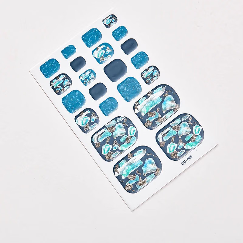 Color: Lightblue - 22 Tips/Sheet Manicure Decoration Full Beauty Novidades Nails