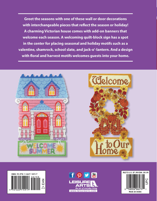 Plastic Canvas Pattern Book WELCOME The SEASONS ~ Wall Hanging for Year Round