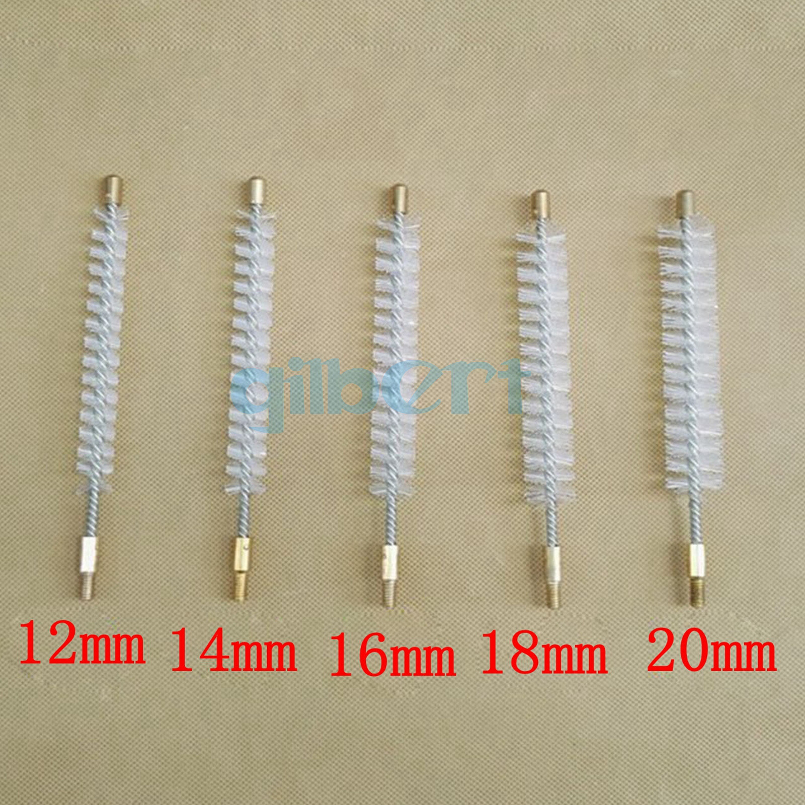 12/14/16/18/20mm Brush Diameter Nylon Pipe Tube Cleaning Brass Head Cooler