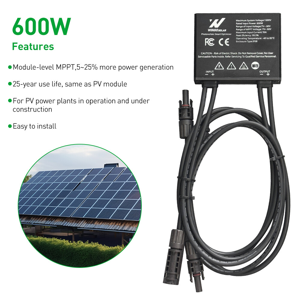 Integrated PV Power Optimizer 600W 60V Input Solar Optimizer MPPT Solar Optimize